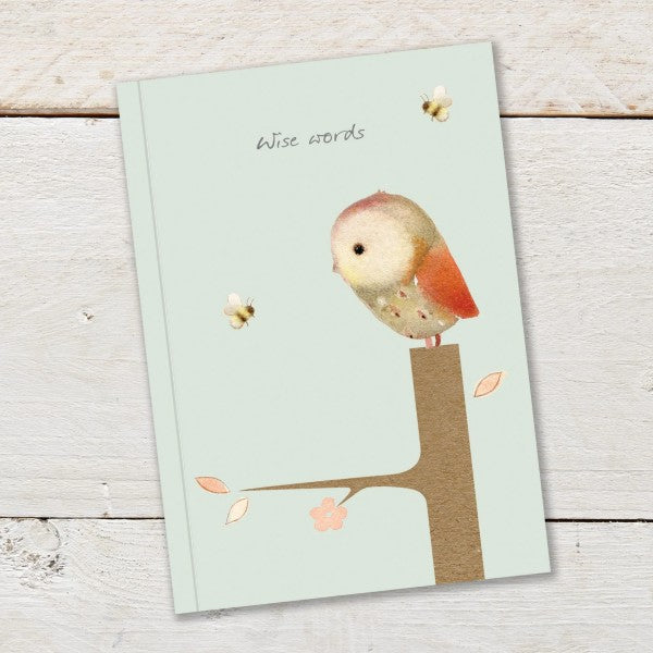 'Wise Words Owl & Bee' Notebook GBNB04 designed by Gingerbetty