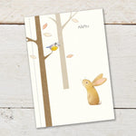 Load image into Gallery viewer, NEW &#39;RABBIT AND BLUETIT&#39; Notebook GBNB06 designed by Gingerbetty
