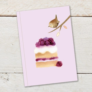 NEW 'Blackberry Cake & Wren' Notebook GBNB09 designed by Gingerbetty