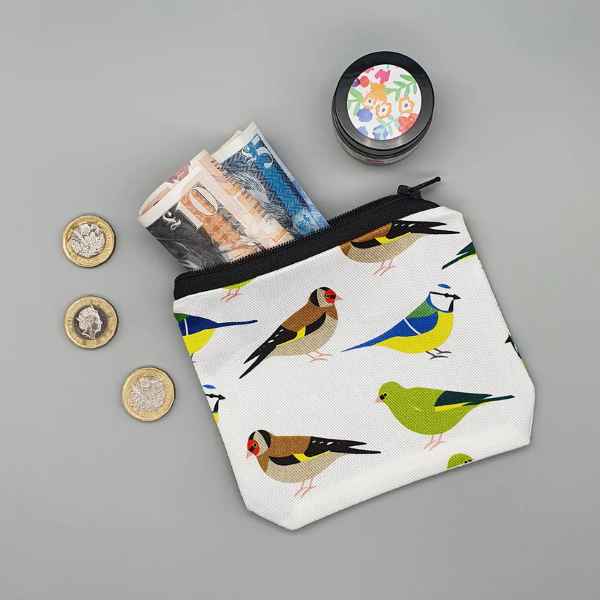Garden Birds Purse Handmade by Blue Ranchu Designs