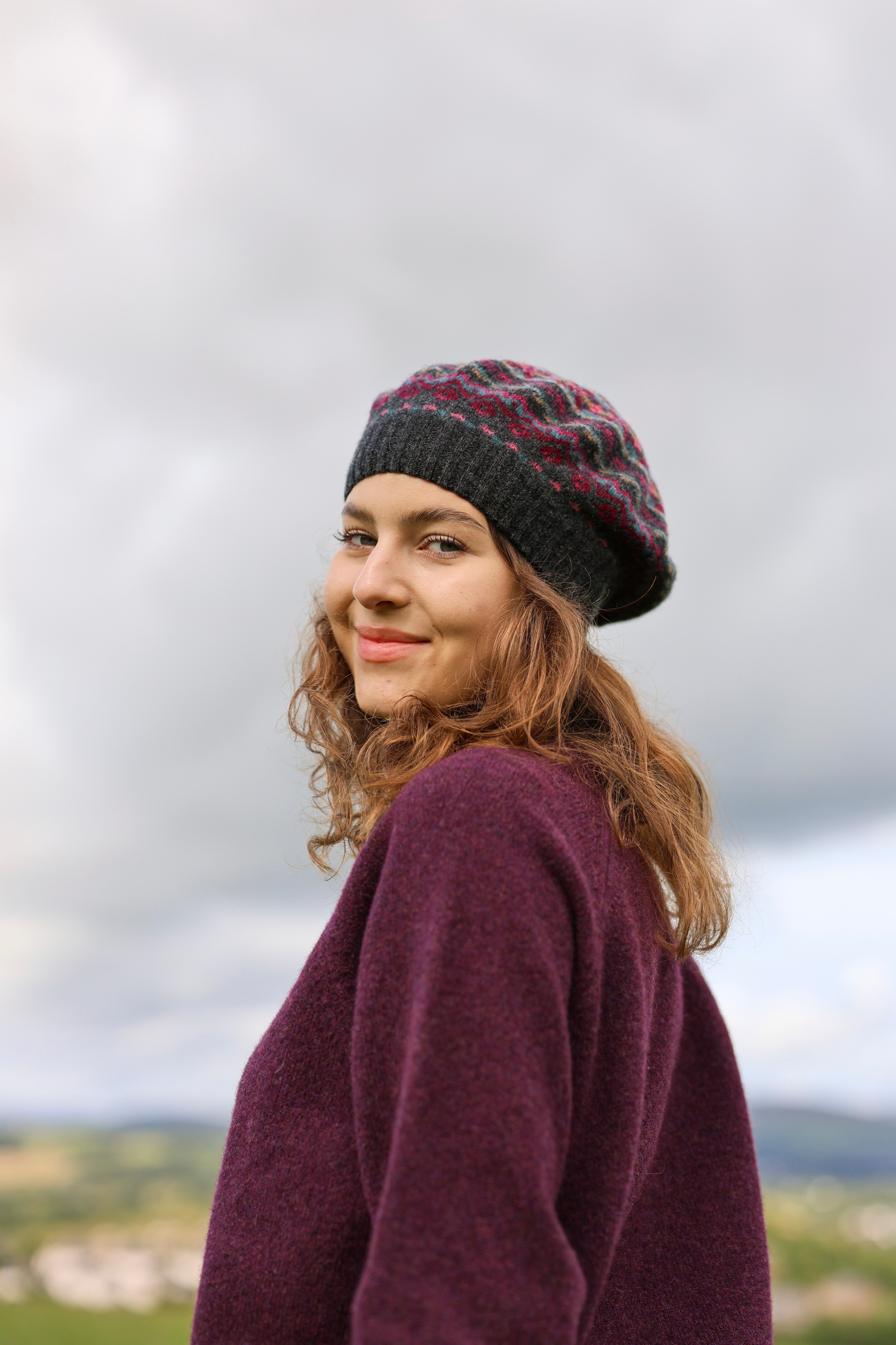 Autumn Winter 24 Alloa Beret Made in Scotland by Eribe