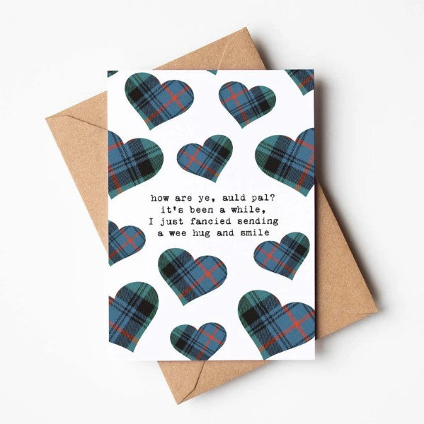 'Hug And Smile' Scottish Card by Hiya Pal HP102