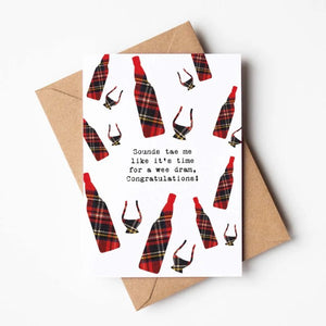 Scottish 'Congratulations' Card for Whisky Lovers HP114 by Hiya Pal