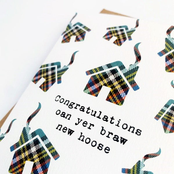 'Braw New Hoose' Scottish New Home Card HP122 by Hiya Pal
