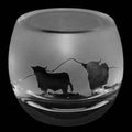 Crystal Glass Tealight Holder - Highland Cow