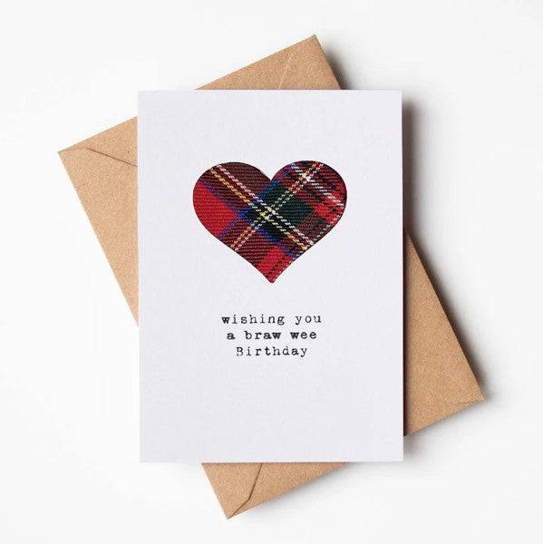 Scottish Birthday Cards Handmade using tartan from Kilts!