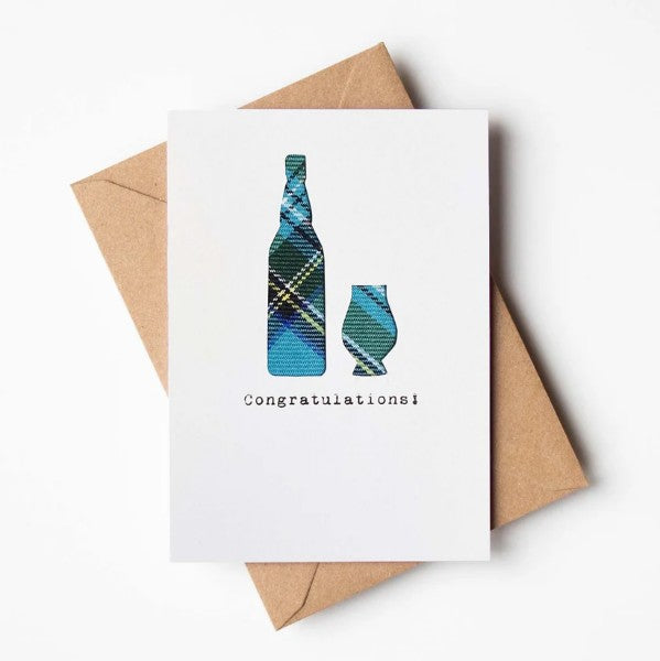 Congratulations Scottish Card, Handmade in Scotland by Hiya Pal