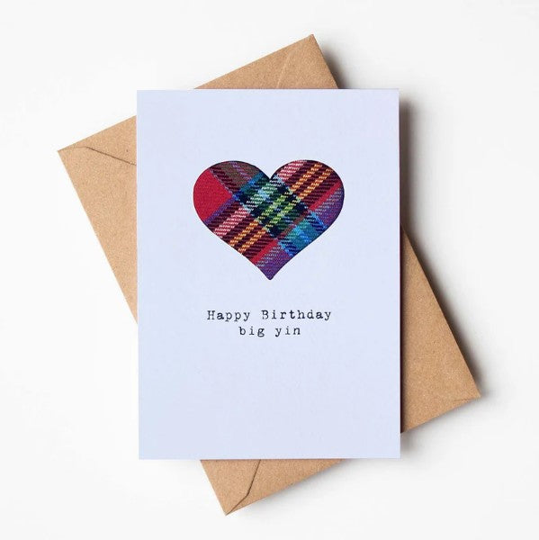 Scottish Birthday Cards Handmade using tartan from Kilts!