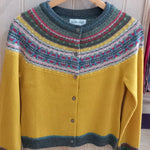 Load image into Gallery viewer, NEW Alpine Short Cardigan - Piccalilli 100% Merino Lambswool designed by ERIBÉ Knitwear
