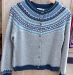 Load image into Gallery viewer, NEW &#39;Arctic&#39; Alpine Short Cardigan 100% Merino Lambswool designed by ERIBÉ Knitwear
