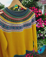 Load image into Gallery viewer, NEW 2024 Stock &#39;Piccalilli Alpine Short Sweater&#39; 100% Merino Lambswool designed by ERIBÉ Knitwear
