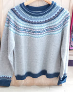 Load image into Gallery viewer, NEW Stock &#39;ARCTIC&#39; Alpine Short Sweater&#39; 100% Merino Lambswool designed by ERIBÉ Knitwear
