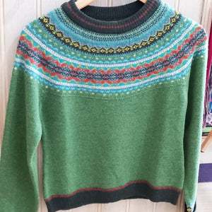 NEW Stock 'MOSS' Alpine Short Sweater' 100% Merino Lambswool designed by ERIBÉ Knitwear