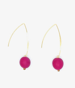 Minimal Drop Earrings Made by Pretty Pink Eco Jewellery