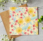 Load image into Gallery viewer, Birds &amp; Flowers - Everyday Illustrated Nature Card (Blank Inside)
