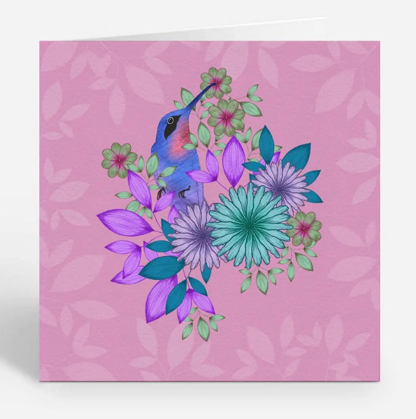 Hummingbird - Everyday Illustrated Nature Card (Blank Inside) Code 2218