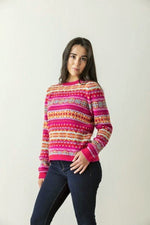 Load image into Gallery viewer, NEW Stock &#39;Foxglove&#39; Kinross Sweater&#39; 100%Supersoft Merino Lambswool Made in Scotland by ERIBÉ Knitwear
