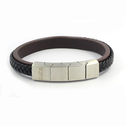 Brown Leather Magnetic Bracelet LMB03