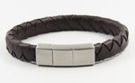 Load image into Gallery viewer, Brown Leather Magnetic Bracelet LMB07
