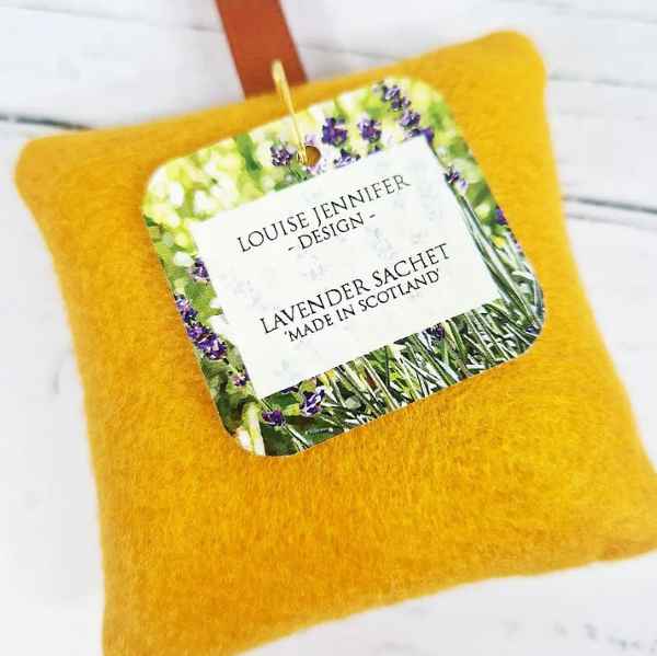 Spring Flowers Lavender Sachet Handmade by Louise Jennifer Design