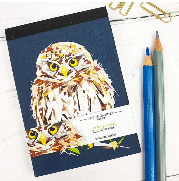 Little Owl Mini Notebook designed by Louise Jennifer Design