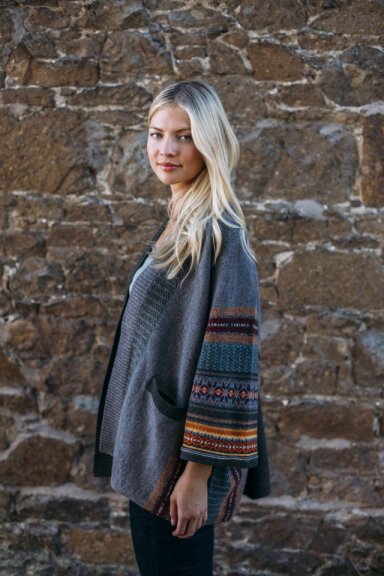 Restock 'BRACKEN' MONTROSE BLANKET COAT 100% Merino Lambswool designed by ERIBÉ Knitwear