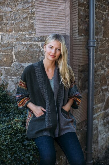 Restock 'BRACKEN' MONTROSE BLANKET COAT 100% Merino Lambswool designed by ERIBÉ Knitwear