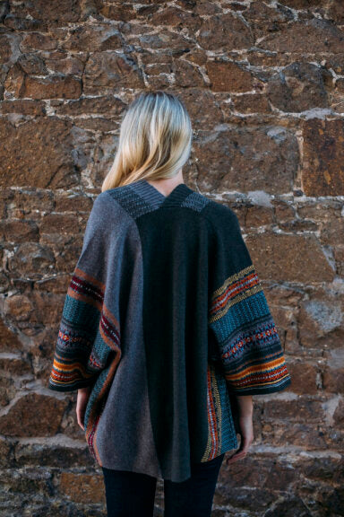 Autumn Winter 24 'BRACKEN' MONTROSE BLANKET COAT 100% Merino Lambswool designed by ERIBÉ Knitwear