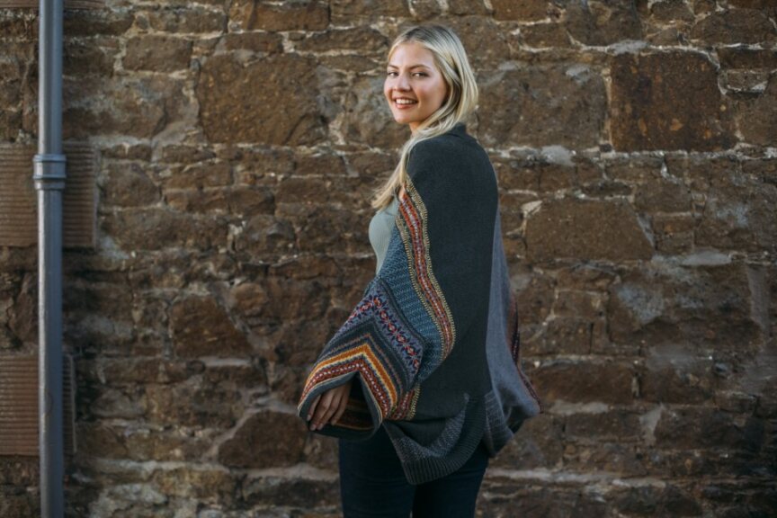 Restock 'BRACKEN' MONTROSE BLANKET COAT 100% Merino Lambswool designed by ERIBÉ Knitwear