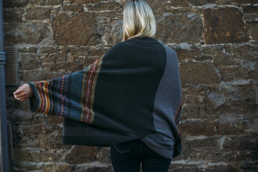 Restock 'BRACKEN' MONTROSE BLANKET COAT 100% Merino Lambswool designed by ERIBÉ Knitwear