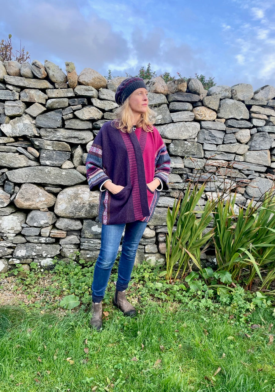 Restock 'BRAMBLE' MONTROSE BLANKET COAT 100% Merino Lambswool designed by ERIBÉ Knitwear