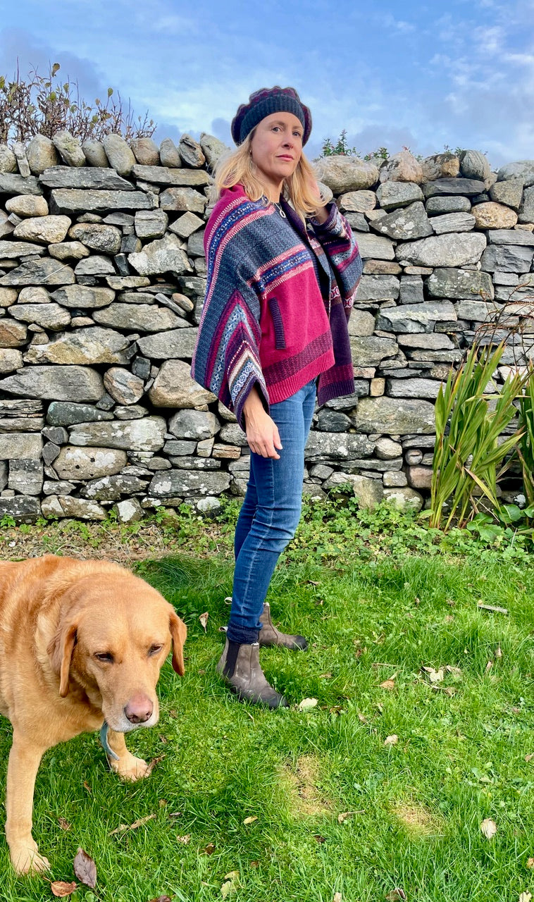 Restock 'BRAMBLE' MONTROSE BLANKET COAT 100% Merino Lambswool designed by ERIBÉ Knitwear
