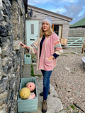 Autumn Winter 24 'HONEY' MONTROSE BLANKET COAT 100% Merino Lambswool designed by ERIBÉ Knitwear