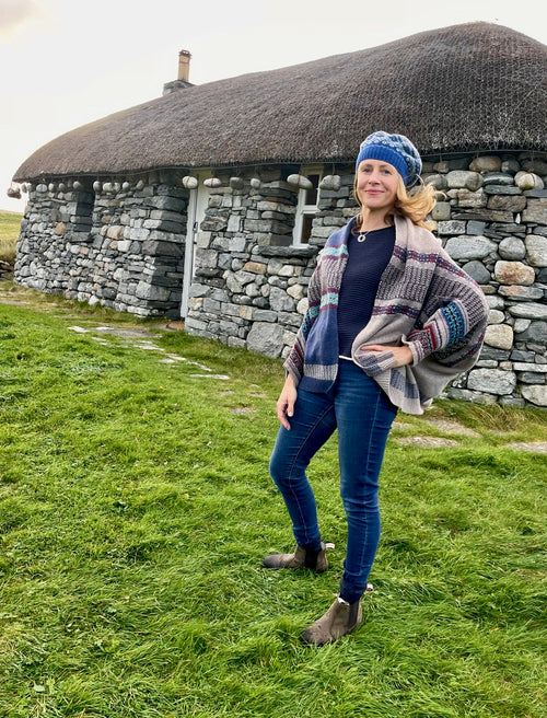 'OBAN SKY' MONTROSE BLANKET COAT 100% Merino Lambswool designed by ERIBÉ Knitwear