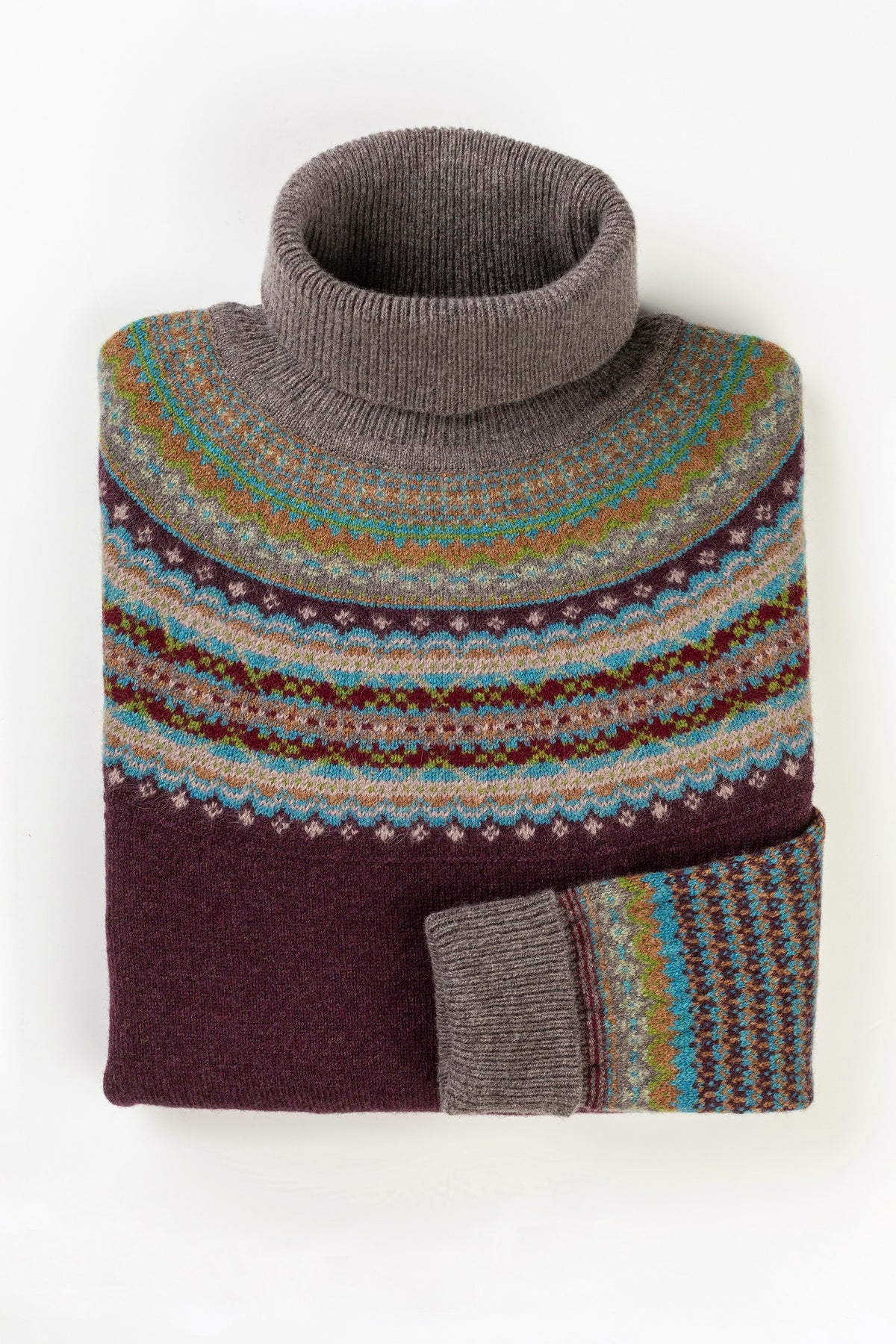 Alpine Roll Neck Sweater 'ESMERALDA'  96% Merino Lambswool / 4% Angora designed by ERIBÉ Knitwear