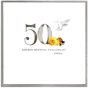 Golden Wedding Anniversary Piccadilly Card P67