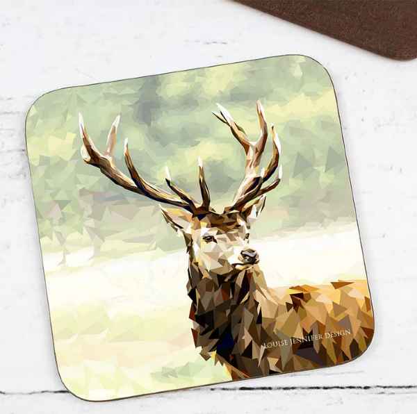 Scottish Animal Hard Wood Coasters Illustrated by Jennifer Louise Design