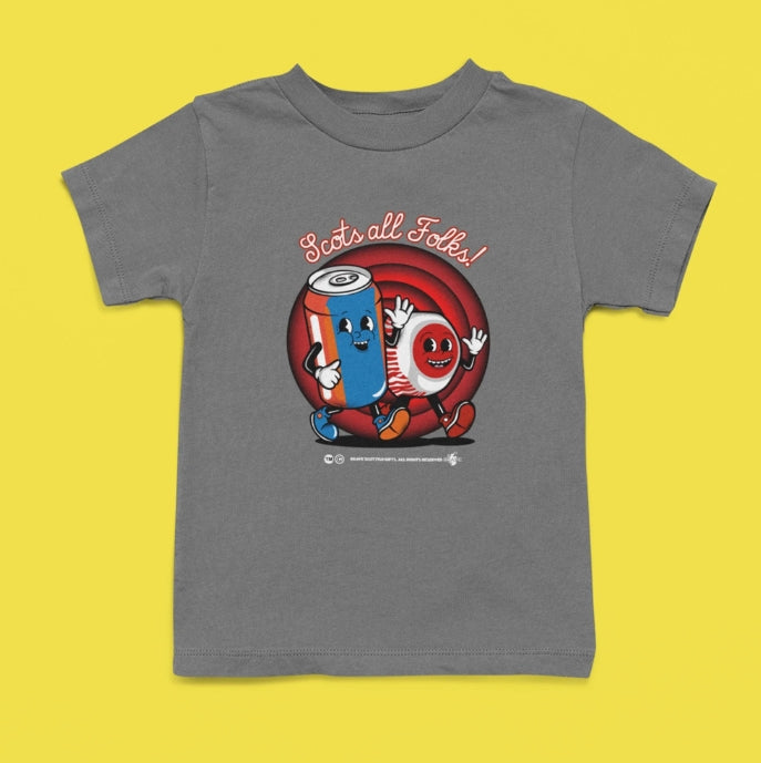 'Scots All Folks' Kids Scottish T-Shirt designed by Brave Scottish Gifts