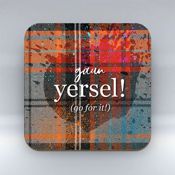 Scottish Banter Tartan Coaster - Guan Yersel
