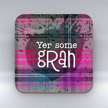 Scottish Banter Tartan Coaster - Yer Some Gran