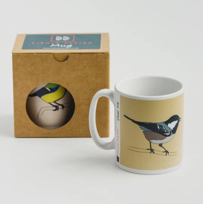 Coal Tit Mug by Dibujo Design