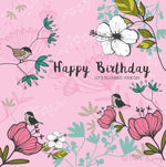 Load image into Gallery viewer, Pink Happy Birthday 'Let's Celebrate your day' Card GC1904 designed by Ilana Ewing

