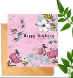 Load image into Gallery viewer, Pink Happy Birthday 'Let's Celebrate your day' Card GC1904 designed by Ilana Ewing
