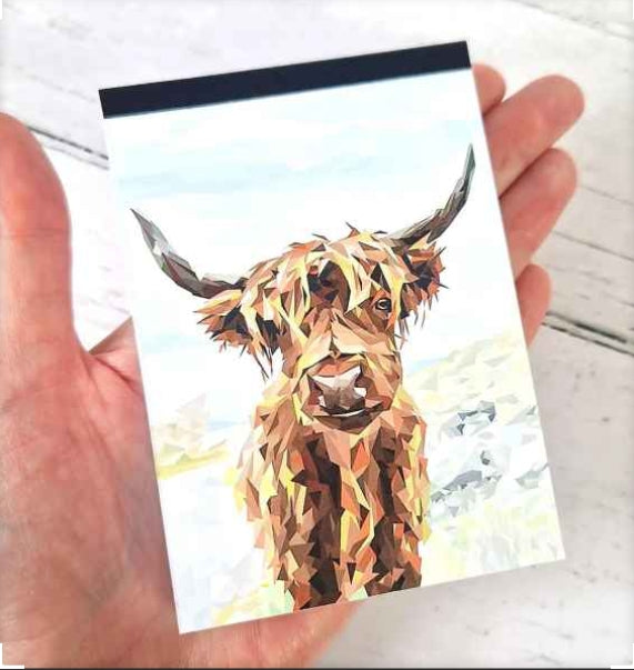 Scottish Animal themed Mini Notebooks designed by Louise Jennifer Design