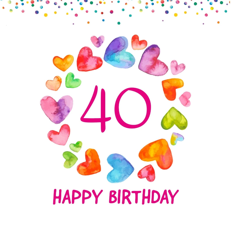 Colourburst Age Cards 18 to 90 years old