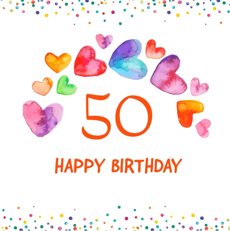 Colourburst Age Cards 18 to 90 years old