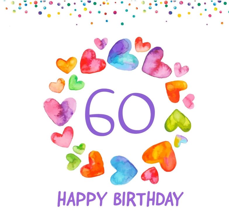 Colourburst Age Cards 18 to 90 years old