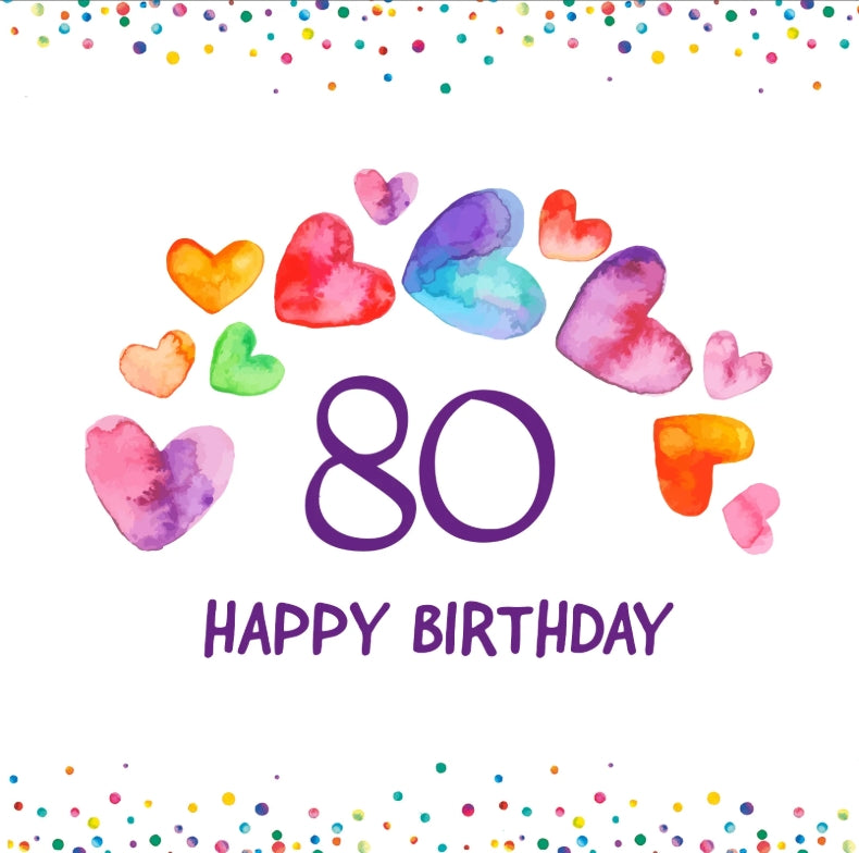 Colourburst Age Cards 18 to 90 years old