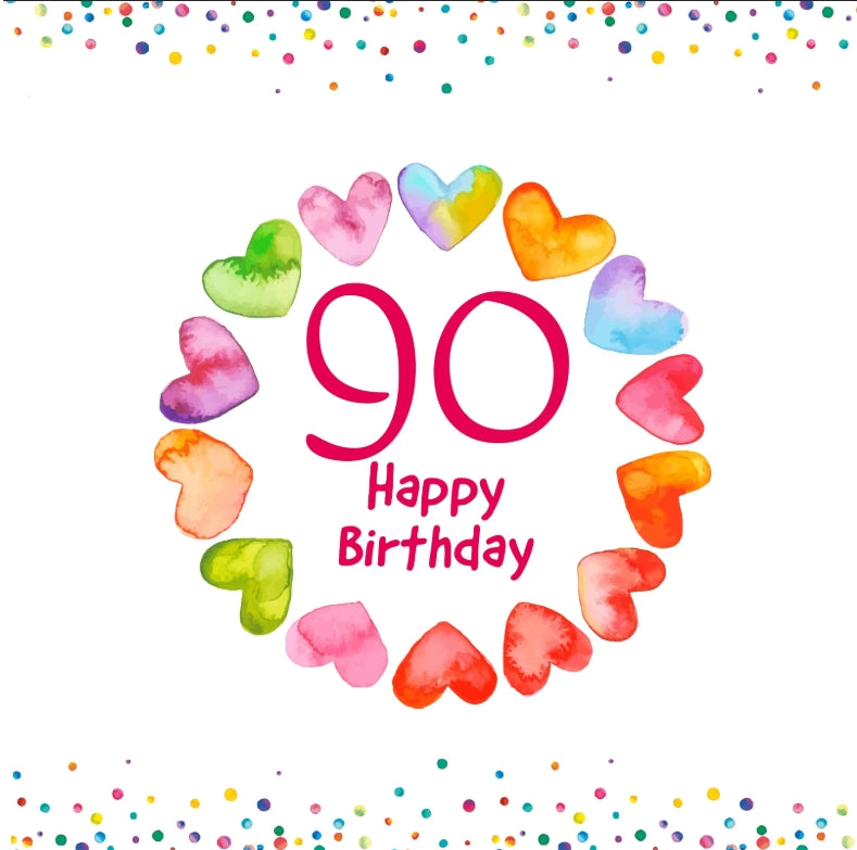 Colourburst Age Cards 18 to 90 years old