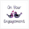 Happy Engagement Tartan Lovebirds Card